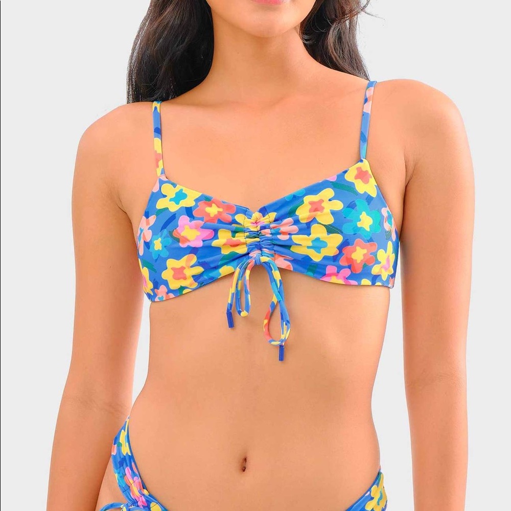 Black bough sophia bikini top
